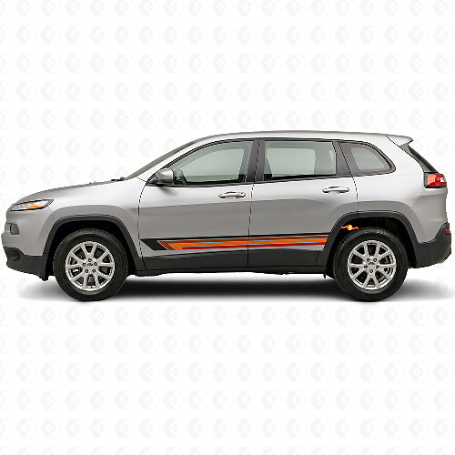 Autocollant en vinyle latéral à rayures droites vintage pour Jeep Cherokee KL 2013-2023