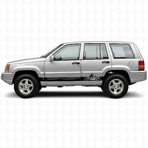 Autocollant Latéral Vinyle Style Montagnes pour Jeep Grand Cherokee 1993-1998_1