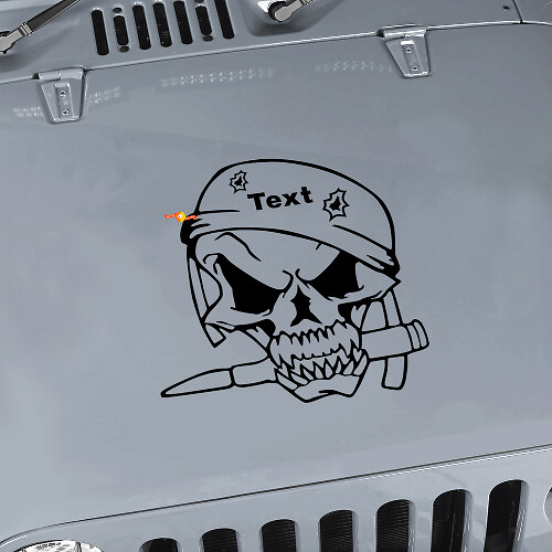 Autocollant en vinyle crâne de soldat militaire pour Jeep Wrangler TJ LJ JK