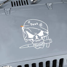 Autocollant en vinyle capuche crâne de soldat militaire personnalisé pour Jeep Wrangler_2