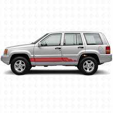 Kit de décalcomanies latérales en vinyle à rayures courbes pour Jeep Grand Cherokee 1993-1998_3