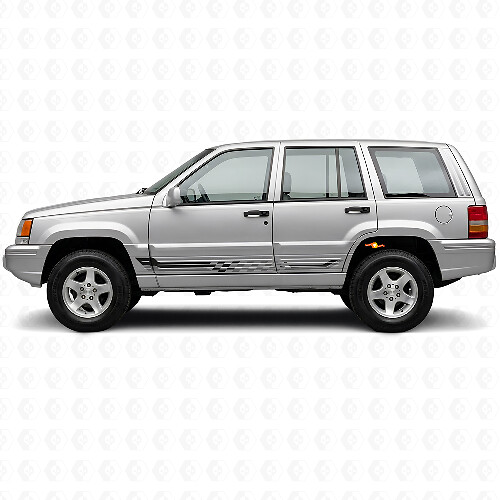 Autocollant Vinyle Bandes Latérales Damier pour Jeep Grand Cherokee 1993-1998