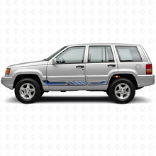 Autocollant Vinyle Bandes Latérales Damier pour Jeep Grand Cherokee 1993-1998_2