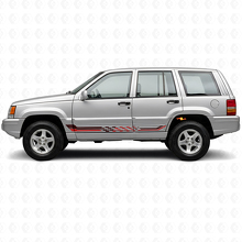 Autocollant Vinyle Bandes Latérales Damier pour Jeep Grand Cherokee 1993-1998_3