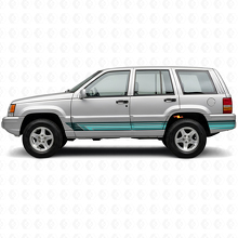 Autocollant latéral en vinyle à rayures droites vintage pour Jeep Grand Cherokee 1993-1998_2