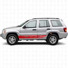 Kit d'autocollants en vinyle à bandes latérales décorées pour Jeep Grand Cherokee 1999-2004_3