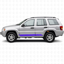 Déco adhésive latérale à rayures style topographique pour Jeep Grand Cherokee 1999-2004_2