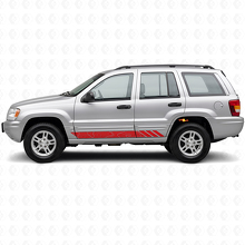Déco adhésive latérale à rayures style topographique pour Jeep Grand Cherokee 1999-2004_3