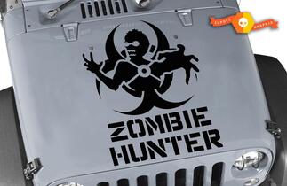 Autocollant en vinyle Jeep Rubicon Wrangler Zombie Hunter CJ YJ TJ JK