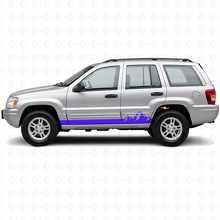 Autocollant latéral en vinyle à fines rayures Montagnes pour Jeep Grand Cherokee 1999-2004_2