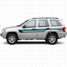 Autocollant Vinyle Triple Rayures Porte Latérale pour Jeep Grand Cherokee 1999-2004_2