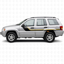 Autocollant Vinyle Latéral Double Bande pour Jeep Grand Cherokee 1999-2004_2