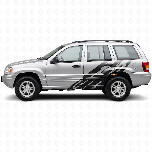 Autocollant vinyle latéral décoratif éclaboussures de boue pour Jeep Grand Cherokee 1999-2004