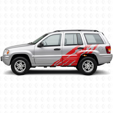 Autocollant vinyle latéral décoratif éclaboussures de boue pour Jeep Grand Cherokee 1999-2004_3