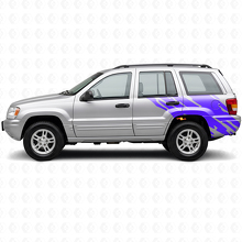 Autocollant vinyle décoratif éclaboussures de boue arrière latéral pour Jeep Grand Cherokee 1999-2004_2