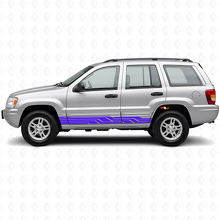 Autocollant latéral en vinyle à rayures entrelacées pour Jeep Grand Cherokee 1999-2004_2