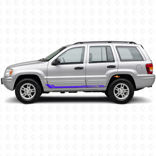 Autocollant latéral à rayures alvéolées pour Jeep Grand Cherokee 1999-2004_2