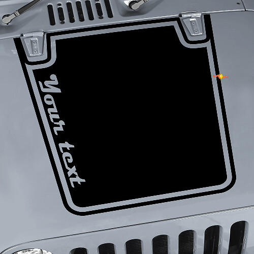 Autocollant vinyle graphique noir pour capot Jeep Wrangler CJ YJ TJ JK