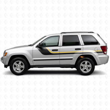 Autocollant vinyle latéral à bandes jumelles pour Jeep Grand Cherokee 2005-2010_2