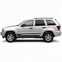 Autocollant vinyle bandes jumelles pour bas de caisse Jeep Grand Cherokee 2005-2010_2