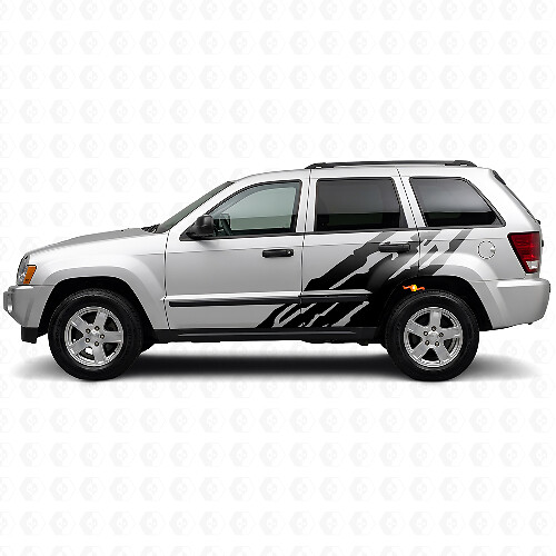 Autocollant vinyle latéral motif éclaboussures de boue pour Jeep Grand Cherokee 2005-2010