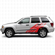 Autocollant vinyle latéral motif éclaboussures de boue pour Jeep Grand Cherokee 2005-2010_3