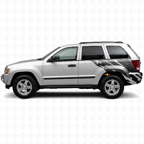 Autocollant vinyle graphique éclaboussures de boue arrière côté pour Jeep Grand Cherokee 2005-2010