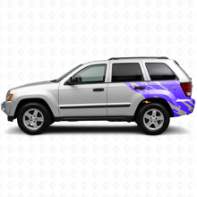 Autocollant vinyle graphique éclaboussures de boue arrière côté pour Jeep Grand Cherokee 2005-2010_2
