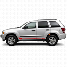 Autocollant latéral en vinyle à rayures alvéolées pour Jeep Grand Cherokee 2005-2010_3
