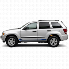 Autocollant vinyle bande latérale style course pour Jeep Grand Cherokee 2005-2010_2