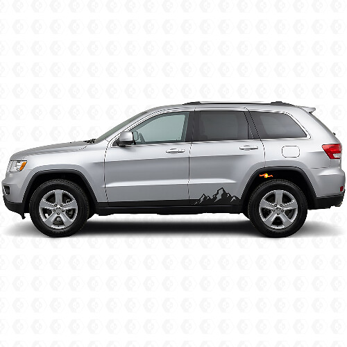 Autocollant Vinyle Latéral à Fines Rayures Montagnes pour Jeep Grand Cherokee 2011-2021_1