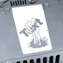 Autocollant en vinyle personnalisé main de zombie pour capot Jeep Wrangler_2