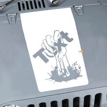 Autocollant en vinyle main de zombie pour capot Jeep Wrangler CJ YJ TJ JK 2