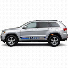 Autocollant vinyle à rayures latérales damier pour Jeep Grand Cherokee 2011-2021_2