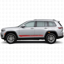 Autocollant vinyle à bandes latérales courbes à damier pour Jeep Grand Cherokee 2021+_3