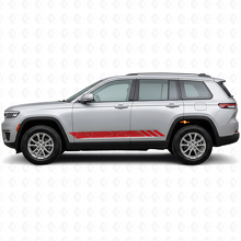 Autocollant latéral en vinyle à rayures de style topographique pour Jeep Grand Cherokee 2021+_3