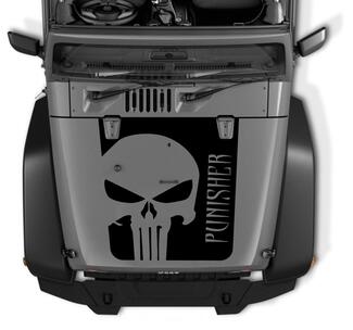 Jeep Punisher Skull wrangler Rubicon TJ capot autocollant CJ YJ TJ JK vinyle autocollant