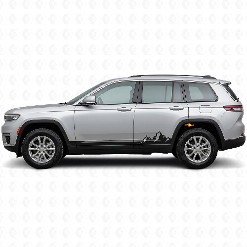Autocollant latéral en vinyle avec fines rayures montagne pour Jeep Grand Cherokee 2021+