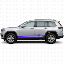 Autocollant Latéral en Vinyle Style Montagnes pour Jeep Grand Cherokee 2021+_2