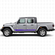 Autocollant en vinyle à bandes latérales incurvées à damier pour Jeep Gladiator 2020+_2