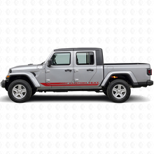 Autocollant en vinyle à bandes latérales incurvées à damier pour Jeep Gladiator 2020+_3