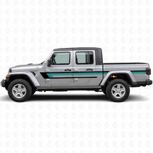 Autocollant vinyle bande triple latérale pour porte Jeep Gladiator 2020+_2