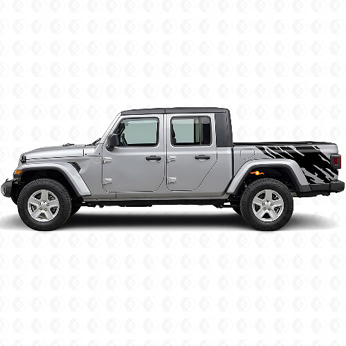 Autocollant vinyle graphique éclaboussures de boue arrière latéral pour Jeep Gladiator 2020+_1