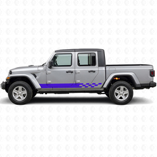 Autocollant vinyle latéral à rayures damier pour Jeep Gladiator 2020+_2