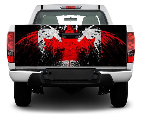 Drapeau canadien en forme d'oiseau Autocollant vinyle de hayon pour camionnettes et VUS