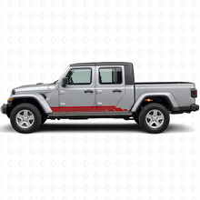 Kit de décalcomanies latérales en vinyle à bandes incurvées pour Jeep Gladiator 2020+_3