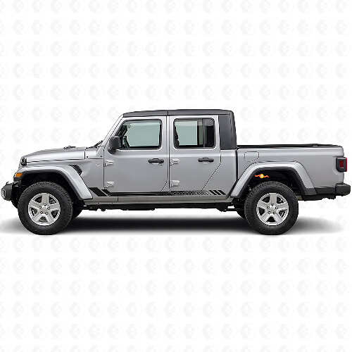 Autocollant latéral en vinyle à rayures nid d'abeille pour Jeep Gladiator 2020+_1