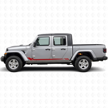 Autocollant latéral en vinyle à rayures nid d'abeille pour Jeep Gladiator 2020+_3