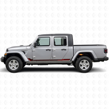 Autocollant en vinyle à bandes latérales style course pour Jeep Gladiator 2020+_3