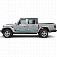 Autocollant en vinyle à rayures latérales style vintage pour Jeep Gladiator 2020+_2